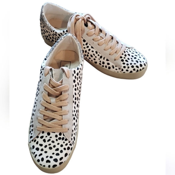 Shushop Sabrina White Cheetah Sneakers - Picture 2 of 6